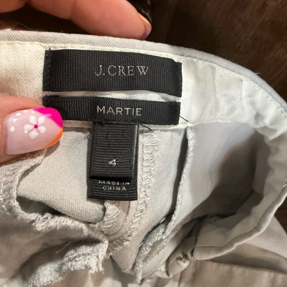 J Crew Womens Light Gray Ankle Pants